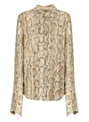 Dries Van Noten Celine Python-print Sequin-embellished Shirt