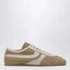 Dries Van Noten Women Beige Low-top Sneakers With Two-tone Lace-up In Suede Woman In Brown
