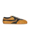 Dries Van Noten Double Lacing Suede Sneakers With Leather Inserts Shoes In Multi