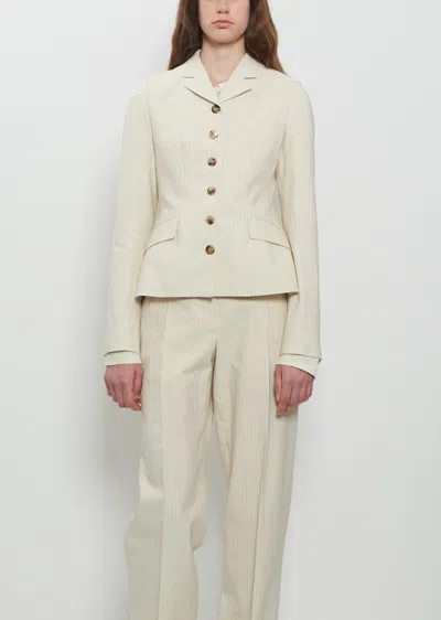 Dries Van Noten Belia Cotton Paper Jacket In Brown