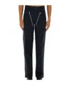 Dries Van Noten Straight Leg Trousers Double Zipper Detail In Black