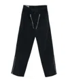 Dries Van Noten Straight Leg Trousers Double Zipper Detail In Black