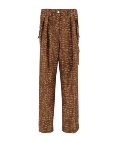 Dries Van Noten Belt Loop Casual Pants In Brown