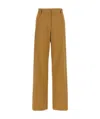 Dries Van Noten 'paxy' Wide Leg Trousers With Front Crease In Brown