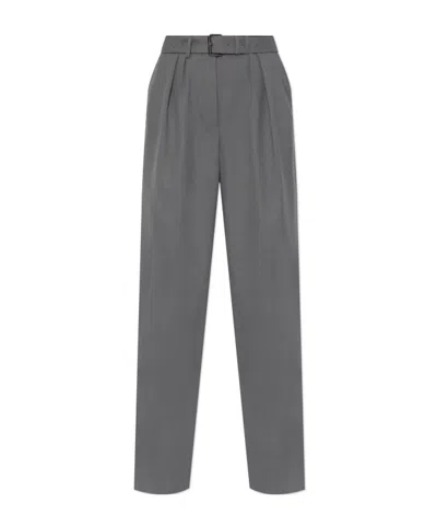 Dries Van Noten Belt Loop Casual Pants In Gray