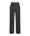 Dries Van Noten Mens Dark Grey Pennine Wide-leg Cotton Trousers In Green