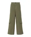 Dries Van Noten Loose Fit Wide Leg Pant In Khaki In Green
