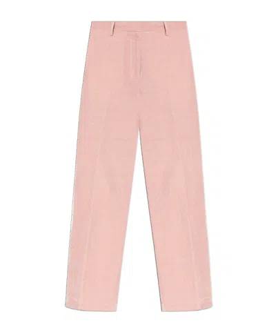 Dries Van Noten Belt-loop Casual Pants In Pink