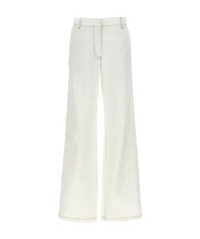 Dries Van Noten Belt-loop Casual Pants In White