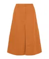Dries Van Noten Belt-loop Culottes In Orange
