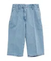 Dries Van Noten Blue Tailored Denim Shorts In Blue
