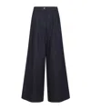 Dries Van Noten Wide-leg Pleated Front Belt Loops Trousers In Black