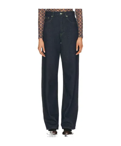 Dries Van Noten Belt Loop Jeans In Blue