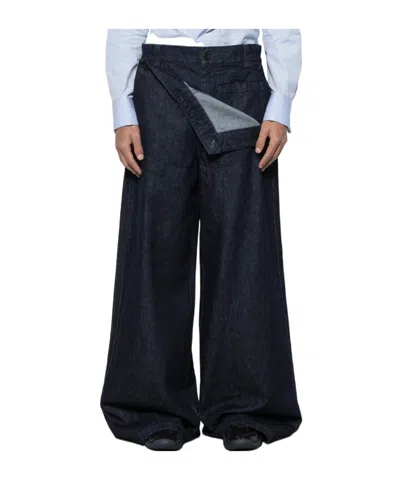 Dries Van Noten Belt Loop Jeans In Purple