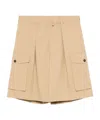 Dries Van Noten Straight Shorts With Belt Loops And Button Detailing In Neutral