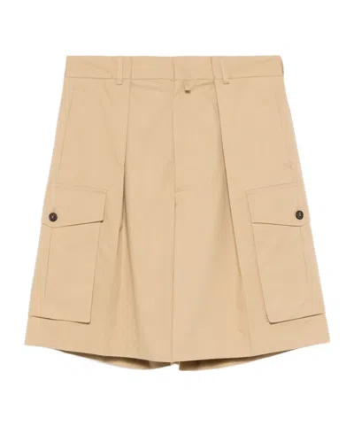 Dries Van Noten Belt Loop Shorts In Beige