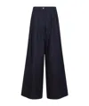 Dries Van Noten Dark Blue Denim Pamplona Wide-leg Jeans In Black