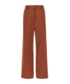Dries Van Noten High Waist Wide Leg Trousers With Back Pockets In Red