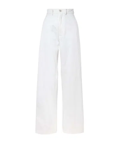 Dries Van Noten Belt Loop Track Pants In White