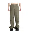 Dries Van Noten Loose Fit Wide Leg Pant In Khaki In Green