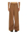 Dries Van Noten Wide Leg Trousers Featuring Pleats In Brown