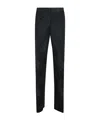 Dries Van Noten Trousers With Subtle Floral Pattern In Black