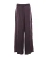 Dries Van Noten High-waisted Wide Leg Trousers With Vertical Stripes In Purple