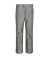 Dries Van Noten Pleated Slim Fit Ankle Length Trousers In Gray