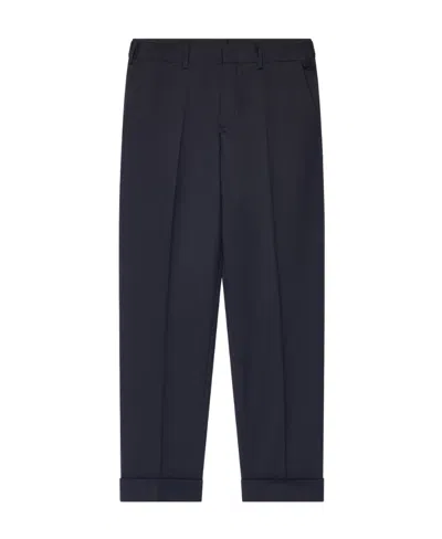 Dries Van Noten Belt Ring Casual Pants In Blue
