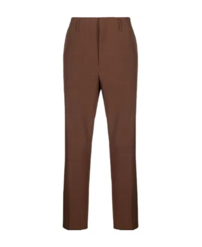 Dries Van Noten Belt Ring Casual Pants In Brown