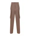 Dries Van Noten Button Detailed Straight Leg Pants In Brown
