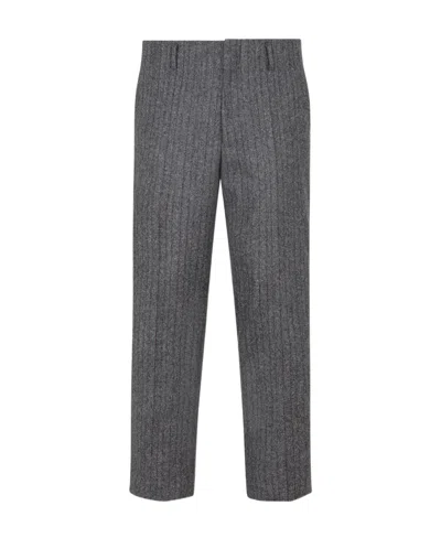 Dries Van Noten Belt Ring Casual Pants In Grey