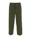 Dries Van Noten Belt Ring Denim Trousers In Green