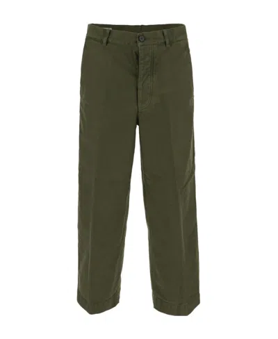 Dries Van Noten Belt Ring Denim Trousers In Green