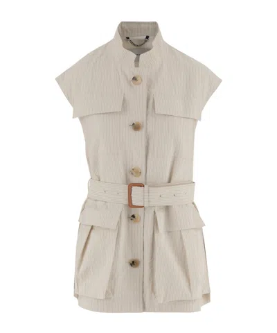 Dries Van Noten Belted Jacket In Neutral