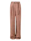 Dries Van Noten Belted Jacquard Trousers In Multi
