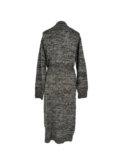 Pre-owned Dries Van Noten Belted Long-sleeve Cardigan In Grey