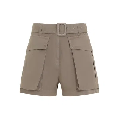 Dries Van Noten Belted Mini Shorts In Neutrals