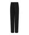 Dries Van Noten Peacha Tailored Pants Pleated Front Belt In Black