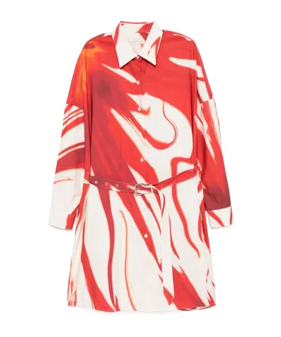 DRIES VAN NOTEN BELTED SHIRT DRESS