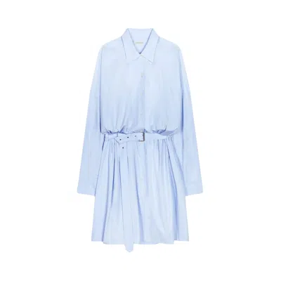 Pre-owned Dries Van Noten Belted Shirt Dress 'light Blue' | Women's Size S