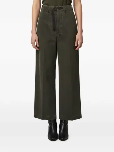 Pre-owned Dries Van Noten Belted Straight-leg Jeans In Gray