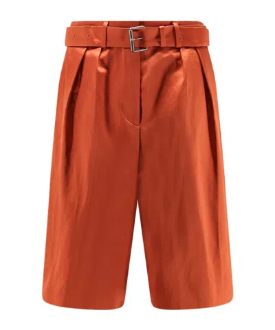 Dries Van Noten Belted Tailored Shorts In Brown