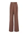 Dries Van Noten High-waisted Wide-leg Pants With Matching Belt In Multi