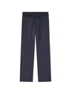 Dries Van Noten Belted Wool Pants In Blue