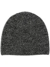 Dries Van Noten Knitted Cap Without Brim In Grey