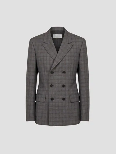 Dries Van Noten Bent 4264 Wool Jacket In Gray
