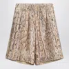 DRIES VAN NOTEN DRIES VAN NOTEN BERMUDA SHORTS WITH SNAKE EFFECT SEQUINS