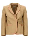 Dries Van Noten Bessie Blazer And Suits Beige