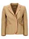 Dries Van Noten Bessie Blazer And Suits Beige